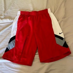 Nike Red, White, and Black Gym Shorts
